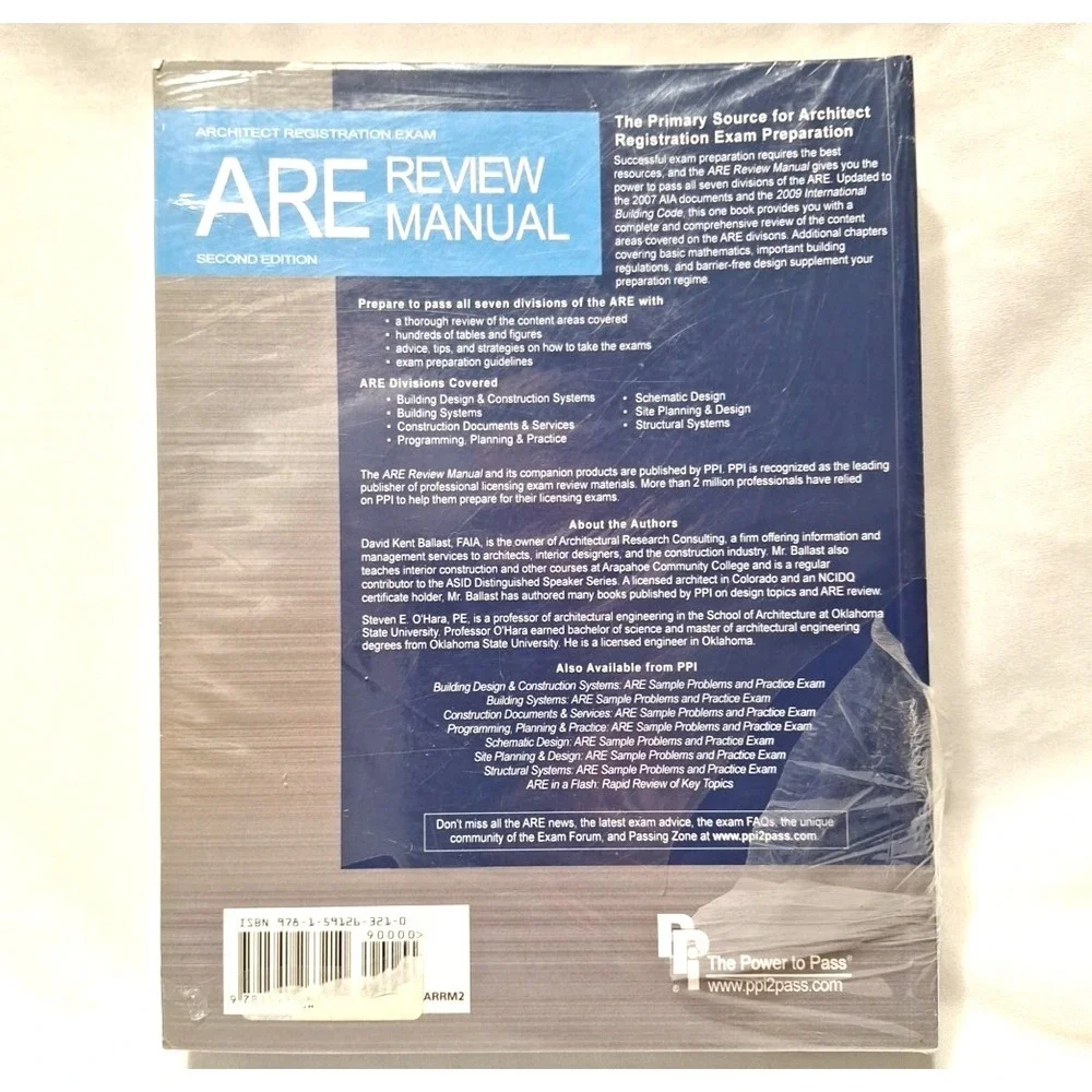ARE Review Manual 2nd Ed SEALED David Kent Ballast and‎ PE, Steven E O'Hara 2010